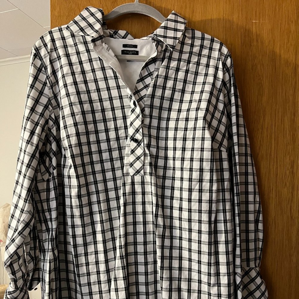 Talbots 100% Cotton No-iron tunic 16W